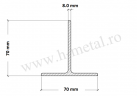 Profil T zincat 70x8 mm 2